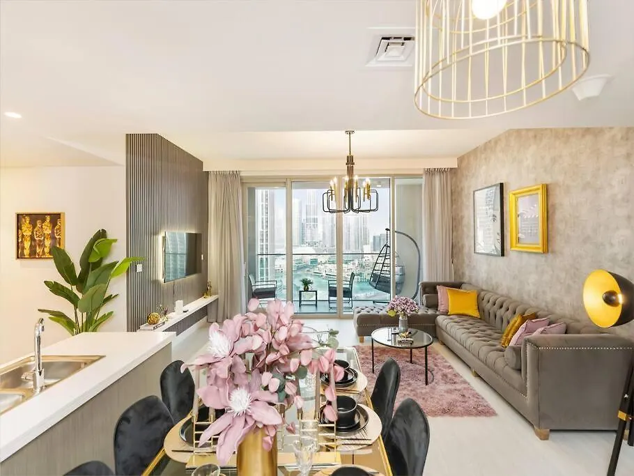 Panoramic Full Fountain,Opera& Burj Sky View 4Br Apt Dubai Apartment